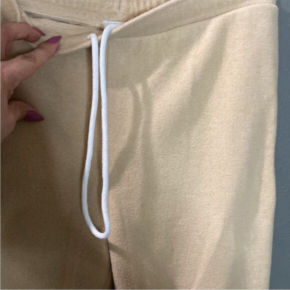 Cream NIA Fleece Sweatpants Joggers Size M Cozy - Picture 4 of 6
